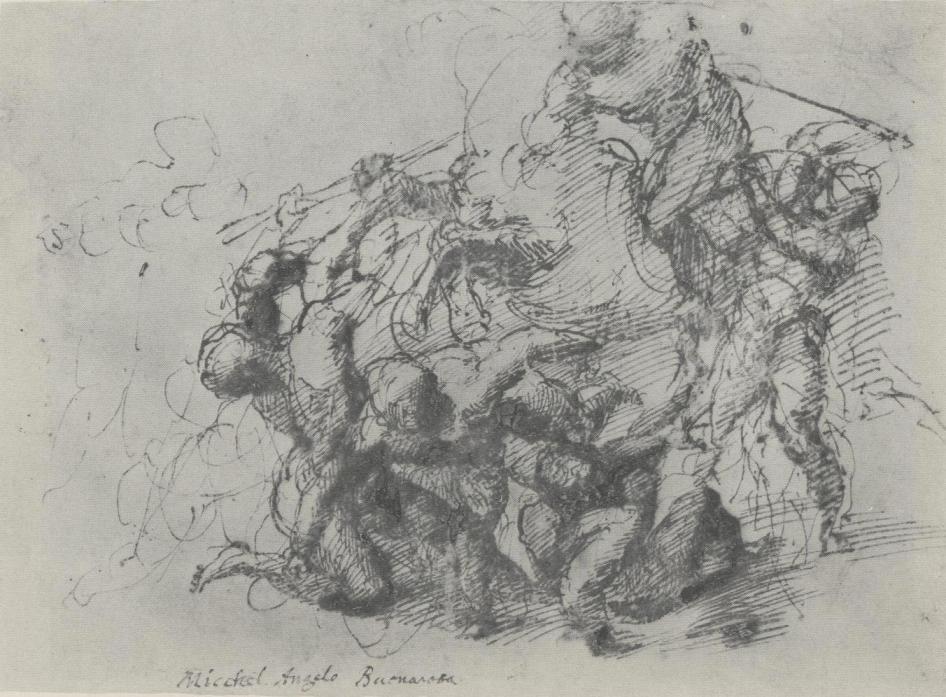 Bitwa narysowana przez Michała Anioła.