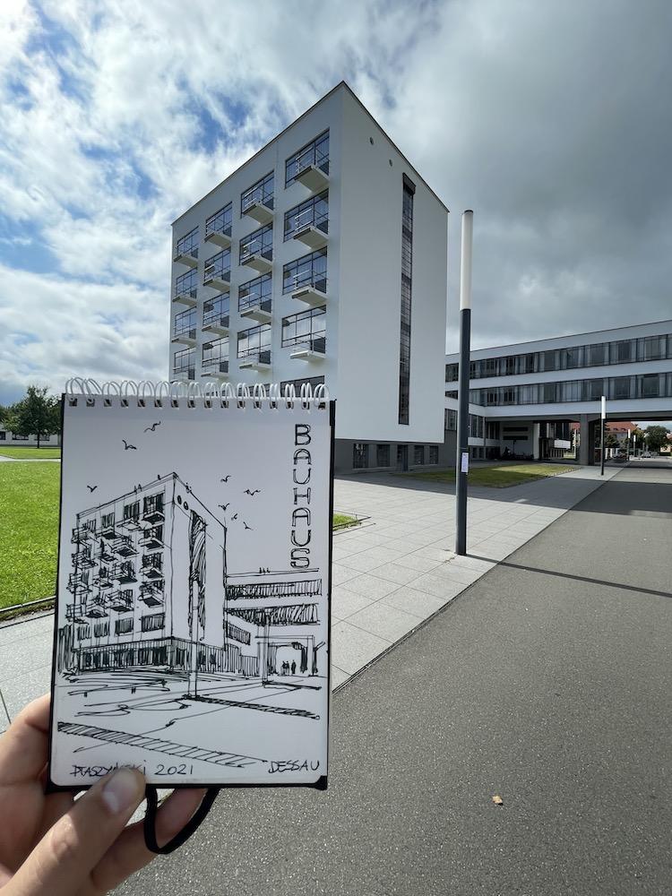 Szkic bauhaus dessau