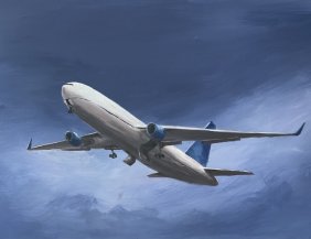 Samolot akrylem Ola Szymanek