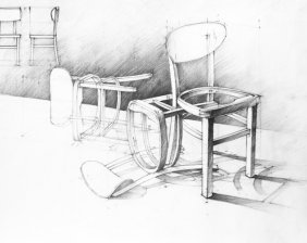 Plansza analiza geometryczna krzesła