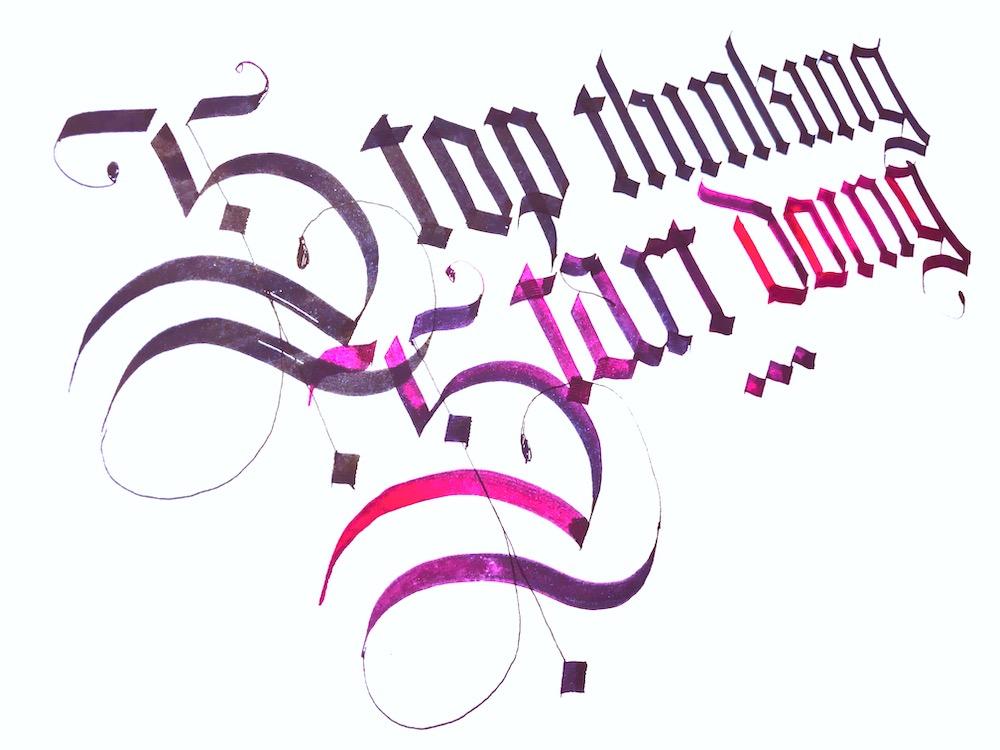 stop thinking start doing